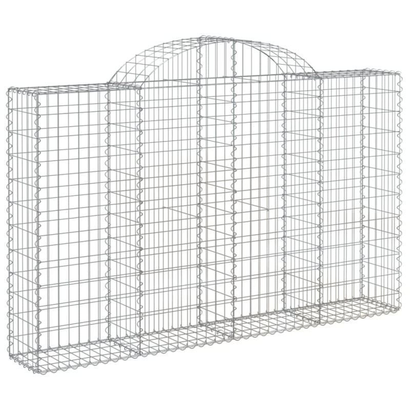 vidaXL Συρματοκιβώτιο Τοξωτό 200x30x120/140εκ. από Γαλβανισμένο Χάλυβα
