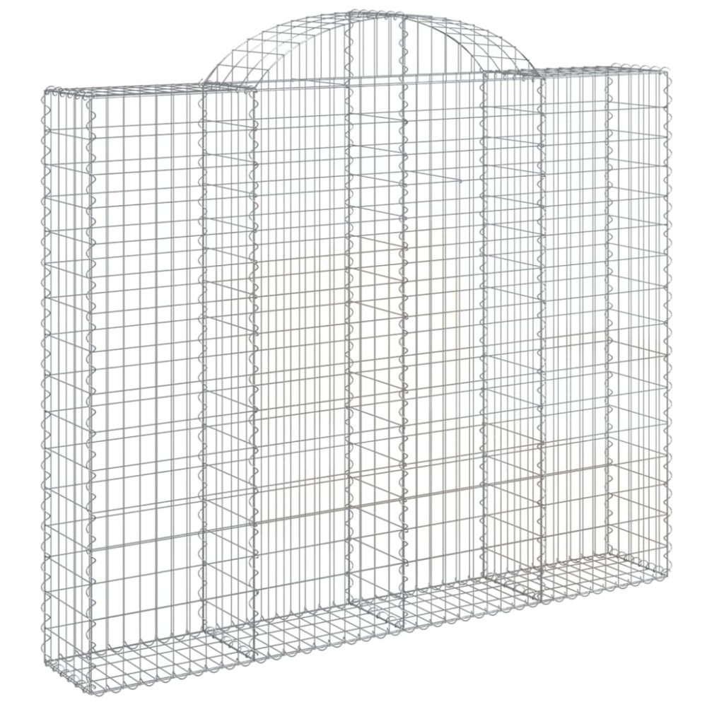 vidaXL Συρματοκιβώτιο Τοξωτό 200x30x160/180εκ. από Γαλβανισμένο Χάλυβα