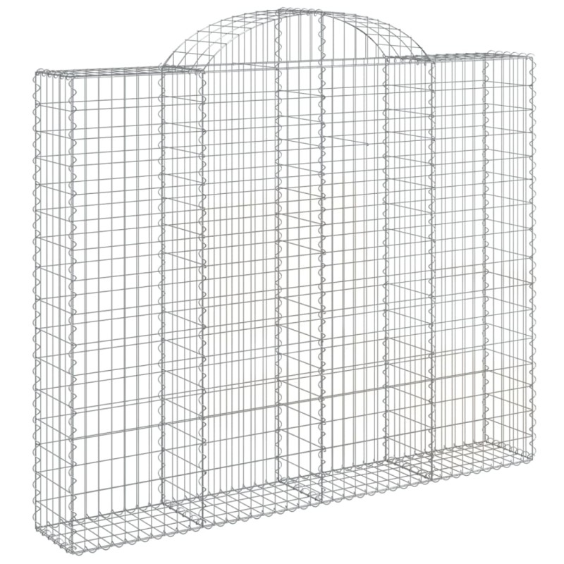 vidaXL Συρματοκιβώτιο Τοξωτό 200x30x160/180εκ. από Γαλβανισμένο Χάλυβα