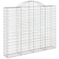vidaXL Συρματοκιβώτιο Τοξωτό 200x30x160/180εκ. από Γαλβανισμένο Χάλυβα