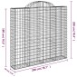 vidaXL Συρματοκιβώτιο Τοξωτό 200x30x180/200εκ. από Γαλβανισμένο Χάλυβα