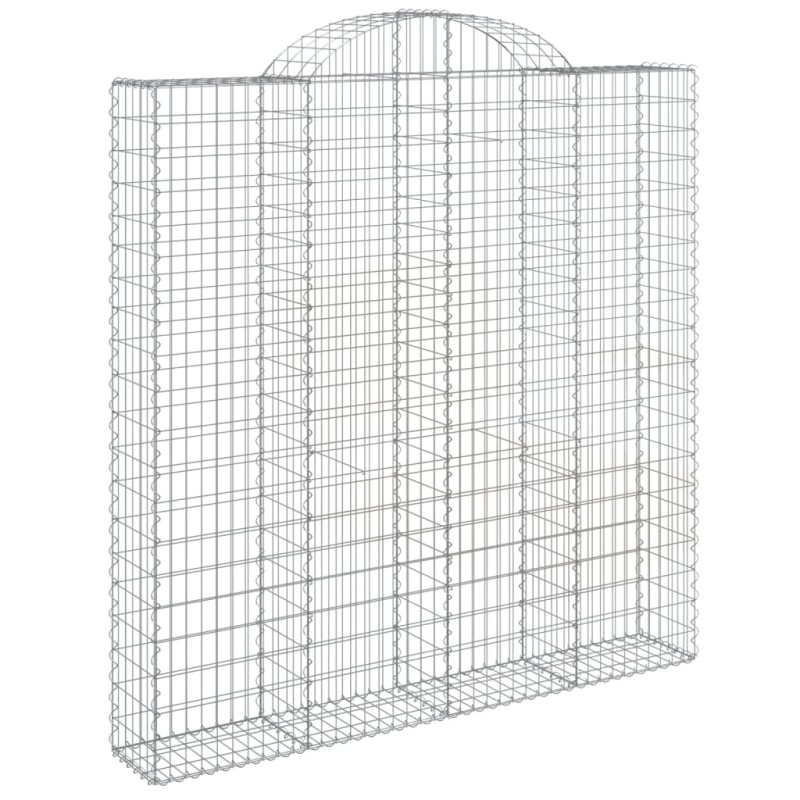 vidaXL Συρματοκιβώτιο Τοξωτό 200x30x200/220εκ. από Γαλβανισμένο Χάλυβα