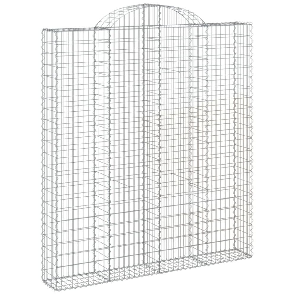 vidaXL Συρματοκιβώτιο Τοξωτό 200x30x220/240εκ. από Γαλβανισμένο Χάλυβα