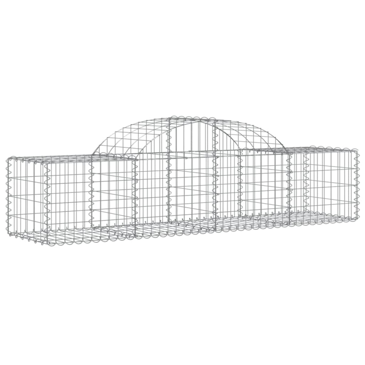 vidaXL Συρματοκιβώτιο Τοξωτό 200x50x40/60εκ. από Γαλβανισμένο Χάλυβα
