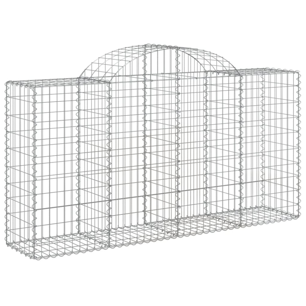 vidaXL Συρματοκιβώτιο Τοξωτό 200x50x100/120εκ. από Γαλβανισμένο Χάλυβα