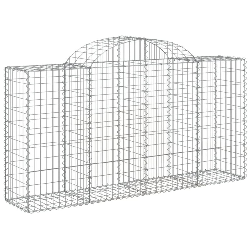 vidaXL Συρματοκιβώτιο Τοξωτό 200x50x100/120εκ. από Γαλβανισμένο Χάλυβα