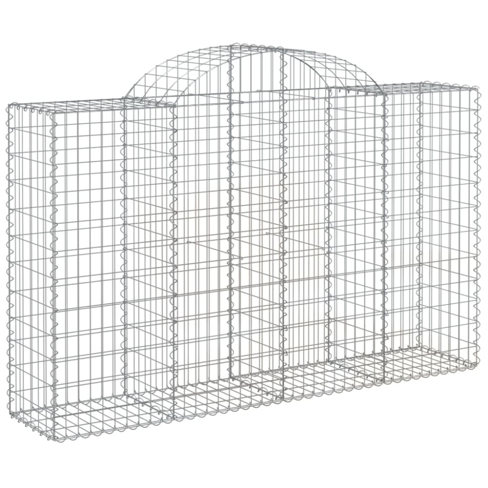 vidaXL Συρματοκιβώτιο Τοξωτό 200x50x120/140εκ. από Γαλβανισμένο Χάλυβα