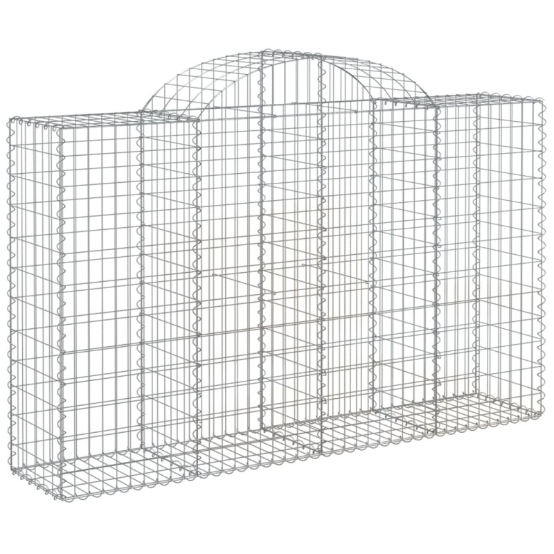 vidaXL Συρματοκιβώτιο Τοξωτό 200x50x120/140εκ. από Γαλβανισμένο Χάλυβα