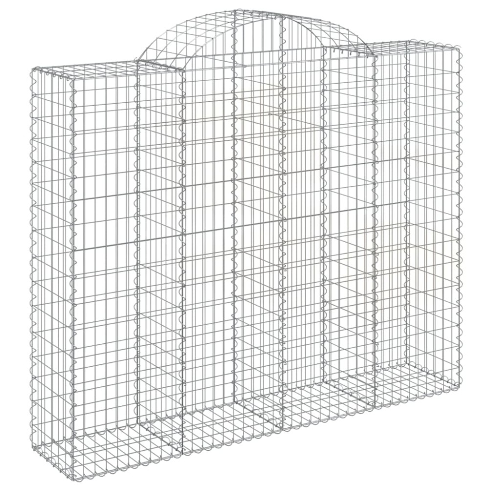 vidaXL Συρματοκιβώτιο Τοξωτό 200x50x160/180εκ. από Γαλβανισμένο Χάλυβα