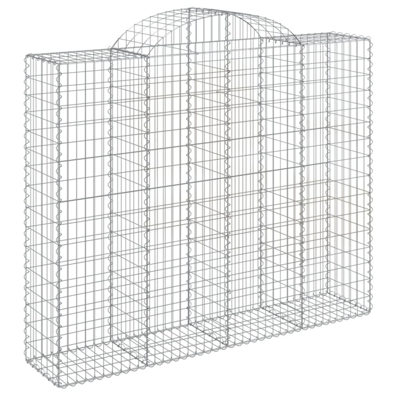 vidaXL Συρματοκιβώτιο Τοξωτό 200x50x160/180εκ. από Γαλβανισμένο Χάλυβα