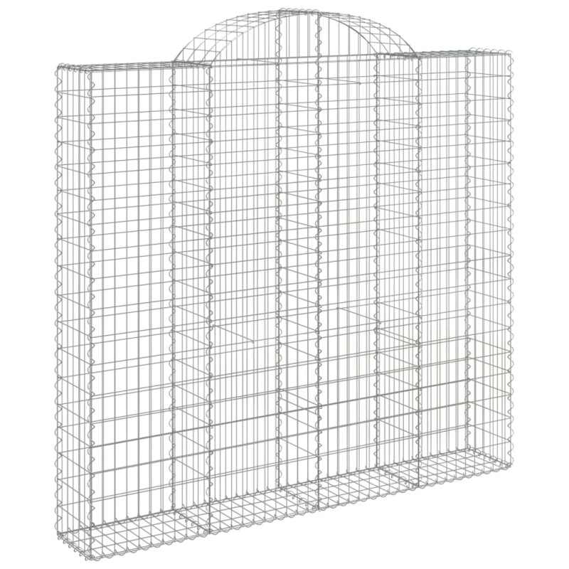 vidaXL Συρματοκιβώτιο Τοξωτό 200x50x180/200εκ. από Γαλβανισμένο Χάλυβα