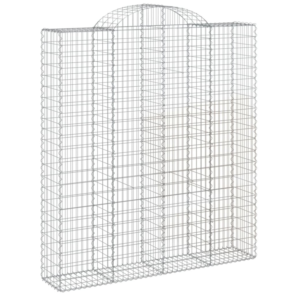 vidaXL Συρματοκιβώτιο Τοξωτό 200x50x220/240εκ. από Γαλβανισμένο Χάλυβα