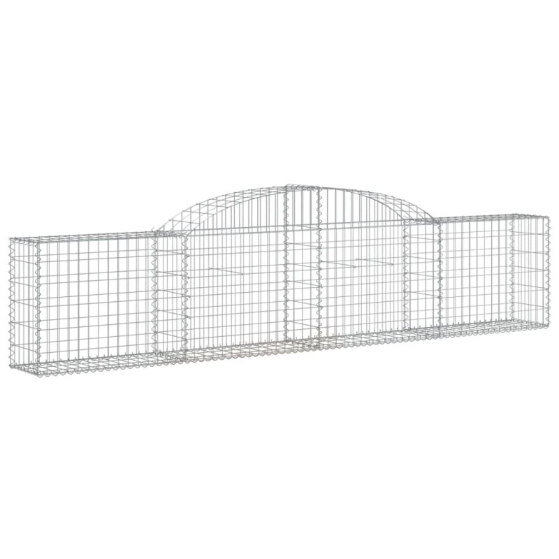 vidaXL Συρματοκιβώτιο Τοξωτό 300x30x60/80 εκ. από Γαλβανισμένο Χάλυβα