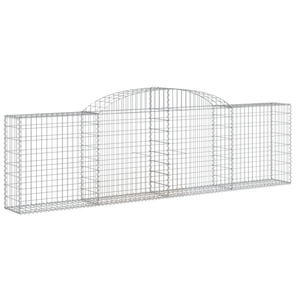 vidaXL Συρματοκιβώτιο Τοξωτό 300x30x80/100εκ. από Γαλβανισμένο Χάλυβα