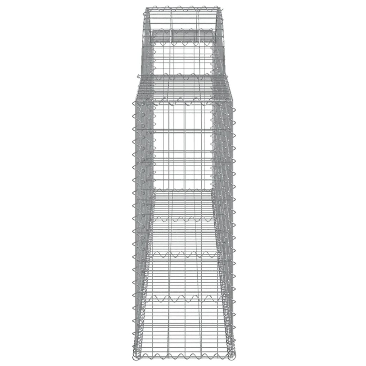 vidaXL Συρματοκιβώτιο Τοξωτό 300x30x80/100εκ. από Γαλβανισμένο Χάλυβα