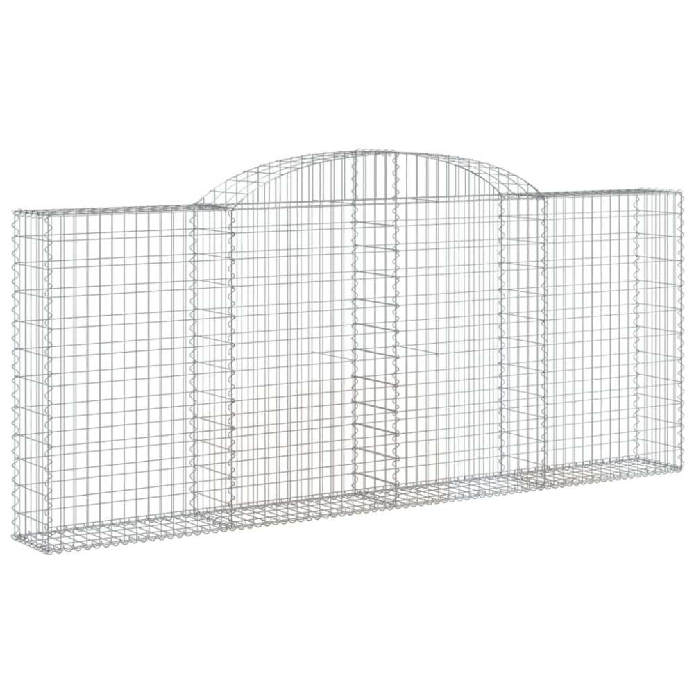 vidaXL Συρματοκιβώτιο Τοξωτό 300x30x120/140εκ. από Γαλβανισμένο Χάλυβα