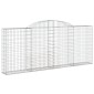 vidaXL Συρματοκιβώτιο Τοξωτό 300x30x120/140εκ. από Γαλβανισμένο Χάλυβα