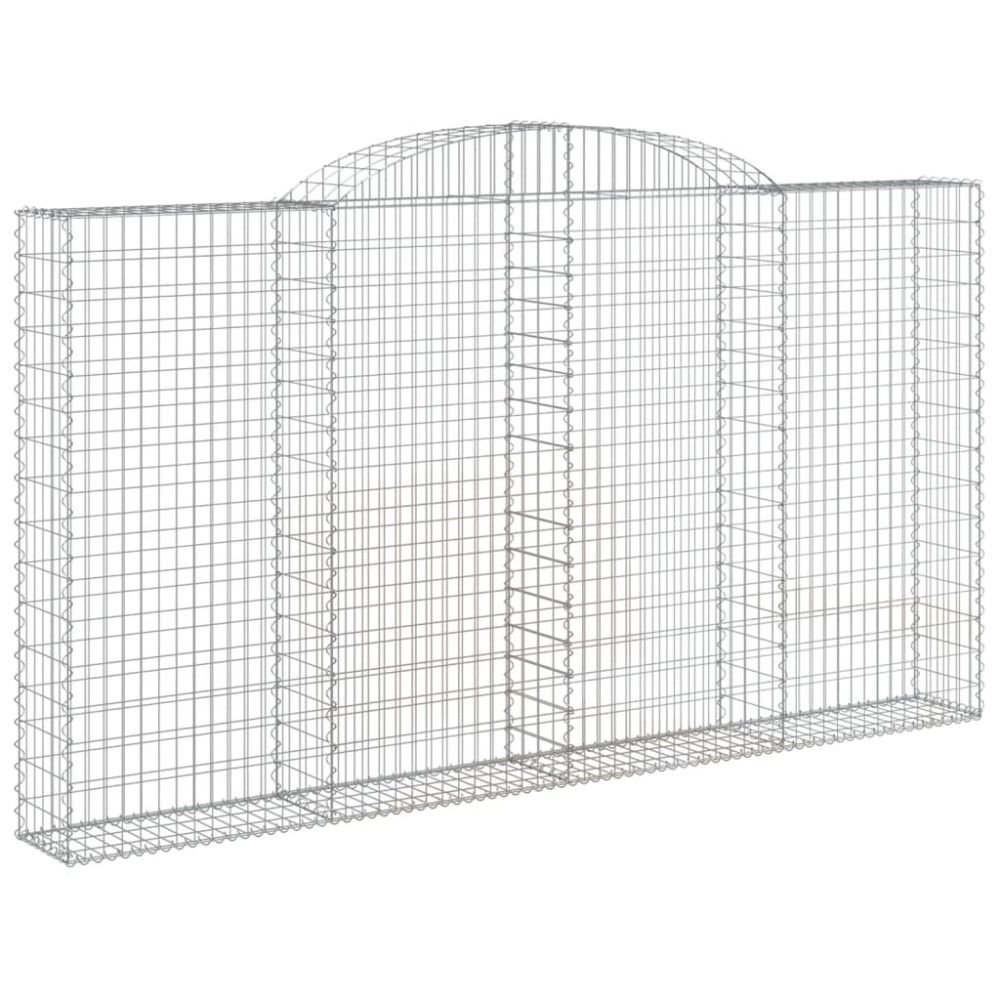 vidaXL Συρματοκιβώτιο Τοξωτό 300x30x160/180εκ. από Γαλβανισμένο Χάλυβα