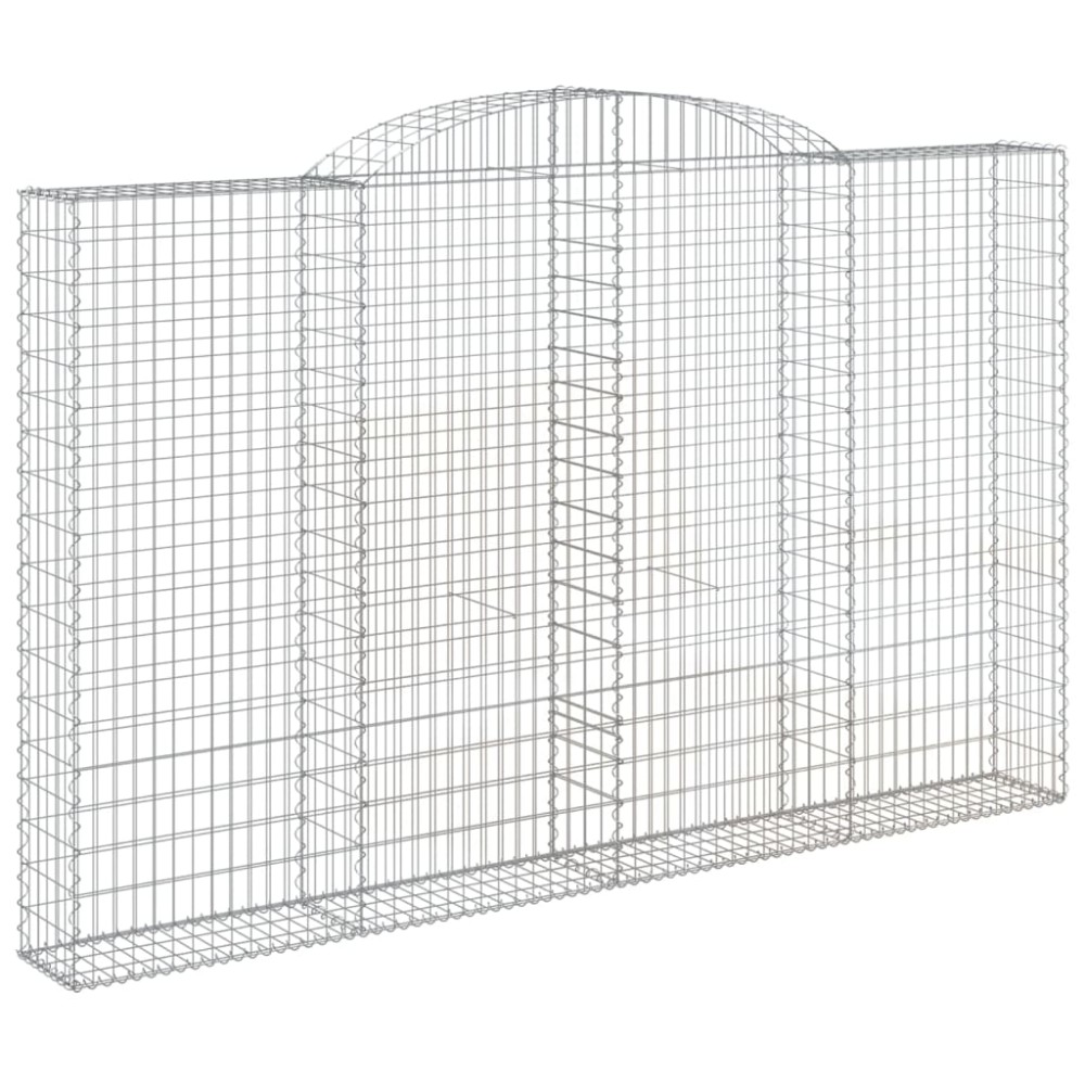 vidaXL Συρματοκιβώτιο Τοξωτό 300x30x180/200εκ. από Γαλβανισμένο Χάλυβα