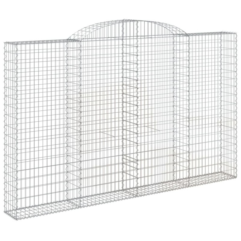 vidaXL Συρματοκιβώτιο Τοξωτό 300x30x180/200εκ. από Γαλβανισμένο Χάλυβα
