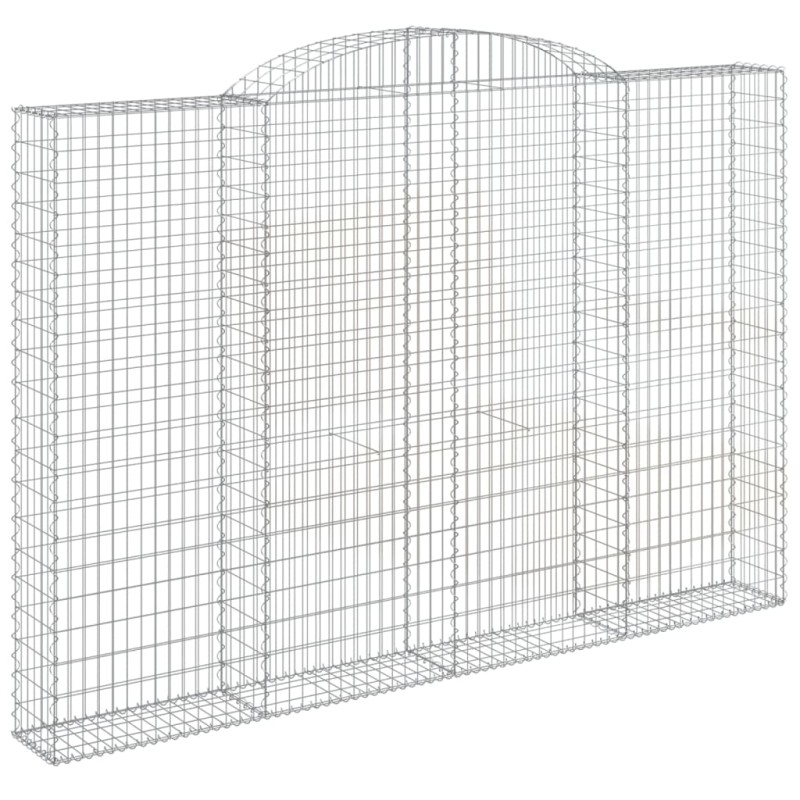 vidaXL Συρματοκιβώτιο Τοξωτό 300x30x200/220εκ. από Γαλβανισμένο Χάλυβα