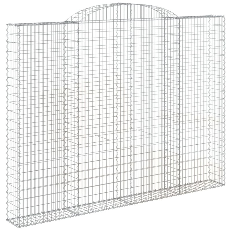 vidaXL Συρματοκιβώτιο Τοξωτό 300x30x220/240εκ. από Γαλβανισμένο Χάλυβα
