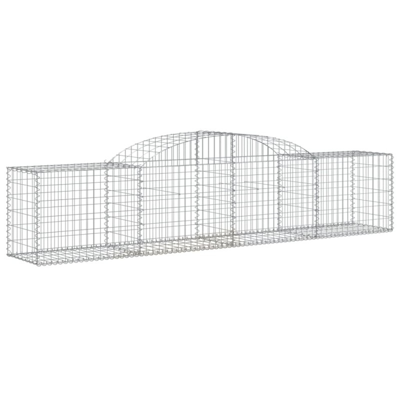 vidaXL Συρματοκιβώτιο Τοξωτό 300x50x60/80εκ. από Γαλβανισμένο Χάλυβα