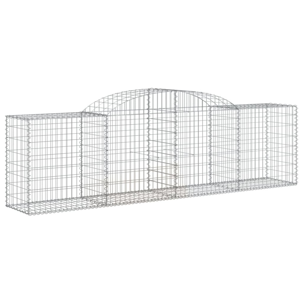 vidaXL Συρματοκιβώτιο Τοξωτό 300x50x80/100εκ. από Γαλβανισμένο Χάλυβα
