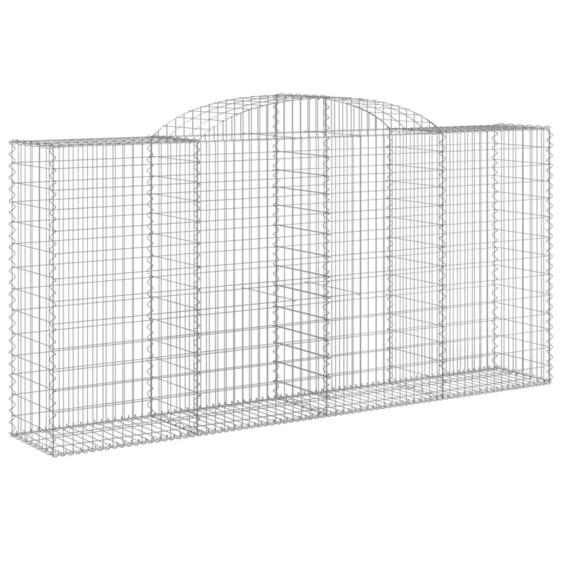 vidaXL Συρματοκιβώτιο Τοξωτό 300x50x140/160εκ. από Γαλβανισμένο Χάλυβα
