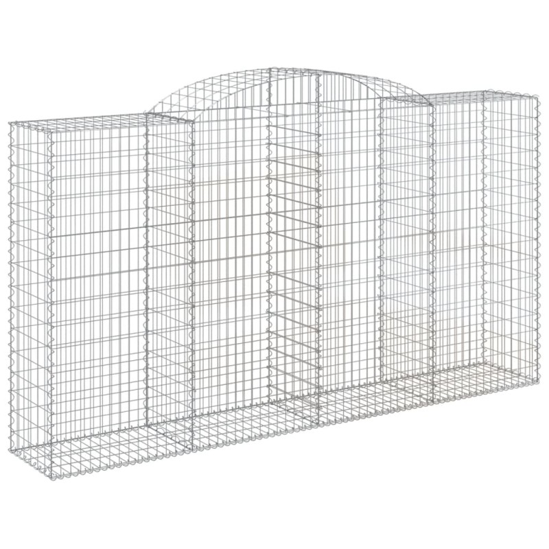 vidaXL Συρματοκιβώτιο Τοξωτό 300x50x160/180εκ. από Γαλβανισμένο Χάλυβα