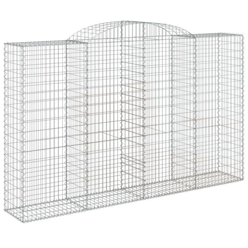 vidaXL Συρματοκιβώτιο Τοξωτό 300x50x180/200εκ. από Γαλβανισμένο Χάλυβα