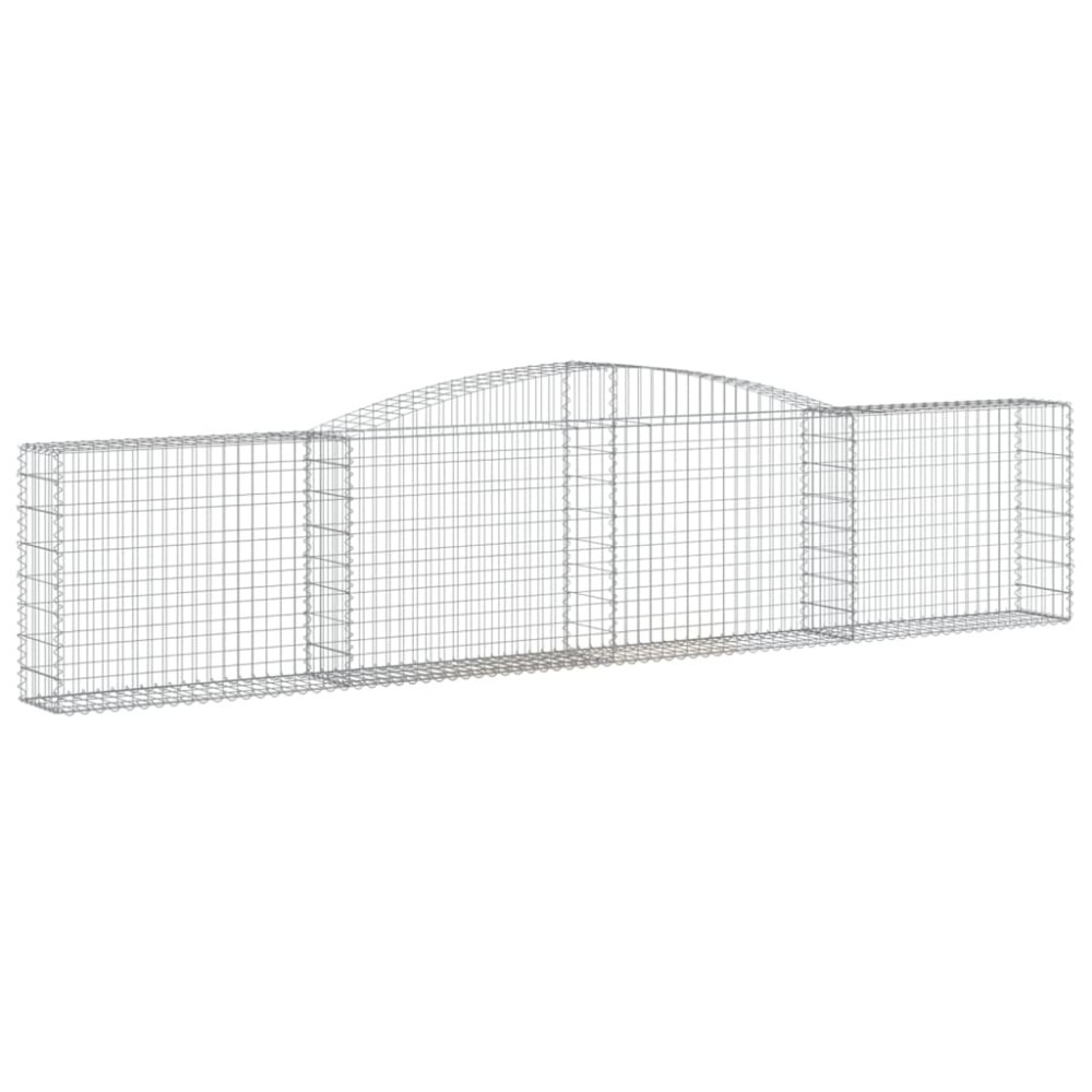 vidaXL Συρματοκιβώτιο Τοξωτό 400x30x80/100 εκ. από Γαλβανισμένο Χάλυβα