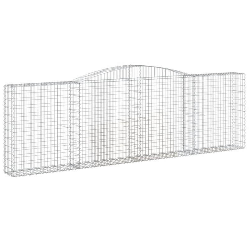 vidaXL Συρματοκιβώτιο Τοξωτό 400x30x120/140εκ. από Γαλβανισμένο Χάλυβα