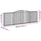 vidaXL Συρματοκιβώτιο Τοξωτό 400x30x120/140εκ. από Γαλβανισμένο Χάλυβα