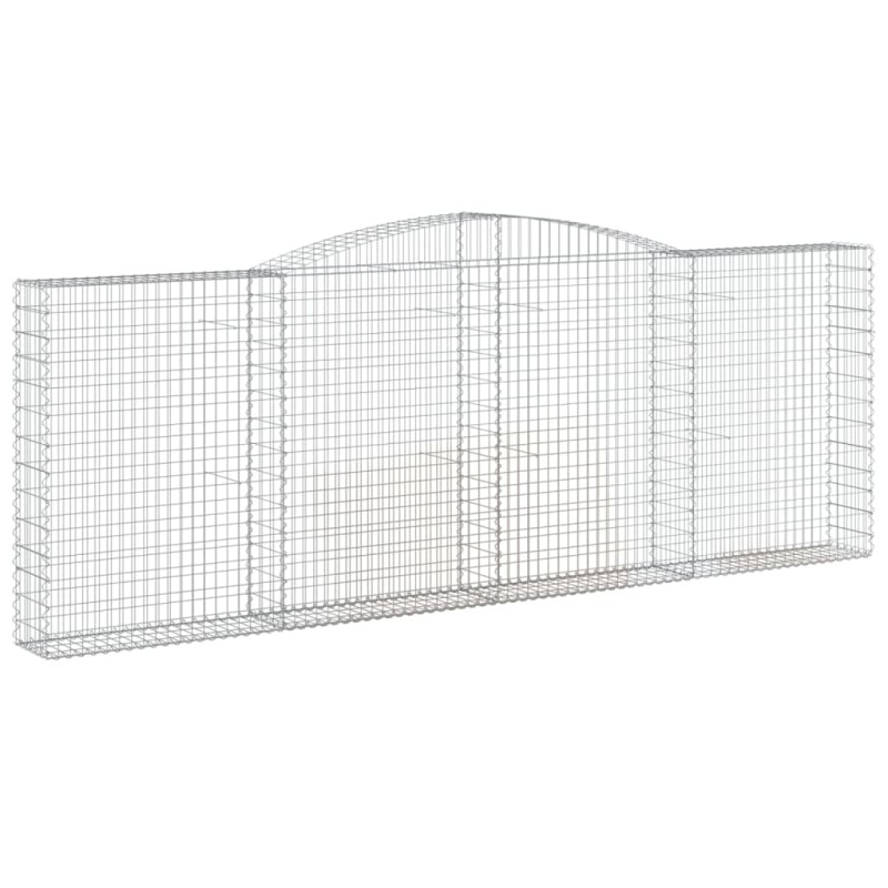 vidaXL Συρματοκιβώτιο Τοξωτό 400x30x140/160εκ. από Γαλβανισμένο Χάλυβα