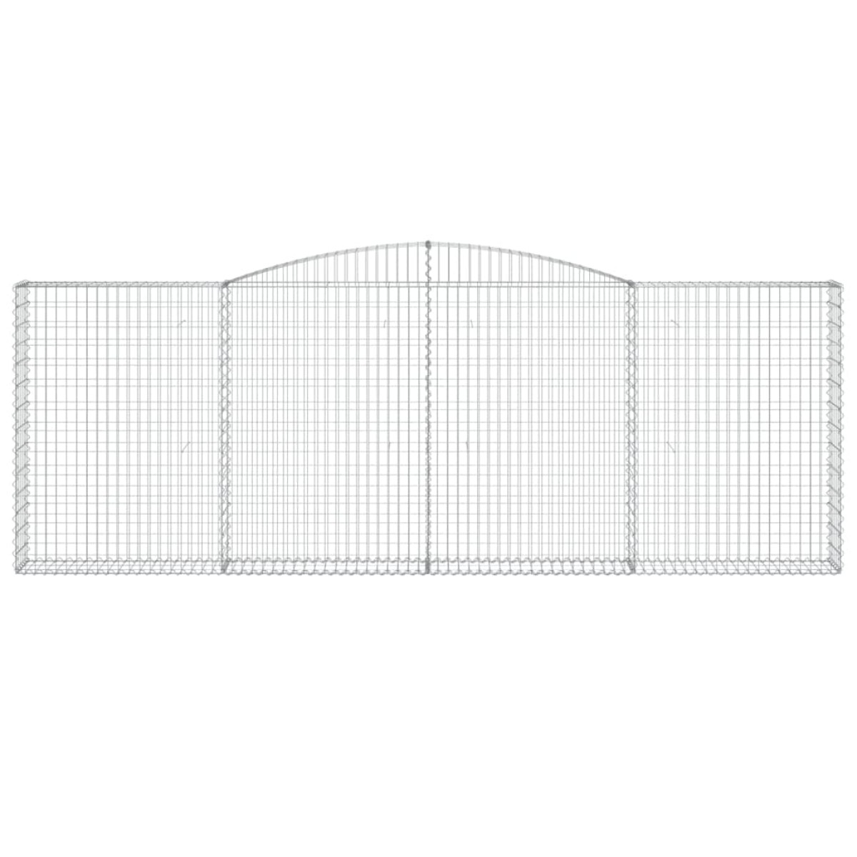vidaXL Συρματοκιβώτιο Τοξωτό 400x30x140/160εκ. από Γαλβανισμένο Χάλυβα