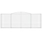 vidaXL Συρματοκιβώτιο Τοξωτό 400x30x140/160εκ. από Γαλβανισμένο Χάλυβα