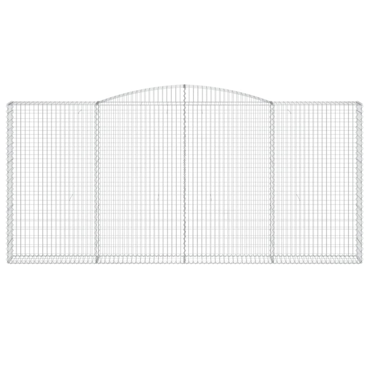 vidaXL Συρματοκιβώτιο Τοξωτό 400x30x180/200εκ. από Γαλβανισμένο Χάλυβα