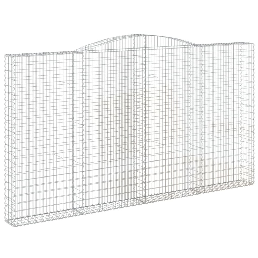 vidaXL Συρματοκιβώτιο Τοξωτό 400x30x220/240εκ. από Γαλβανισμένο Χάλυβα