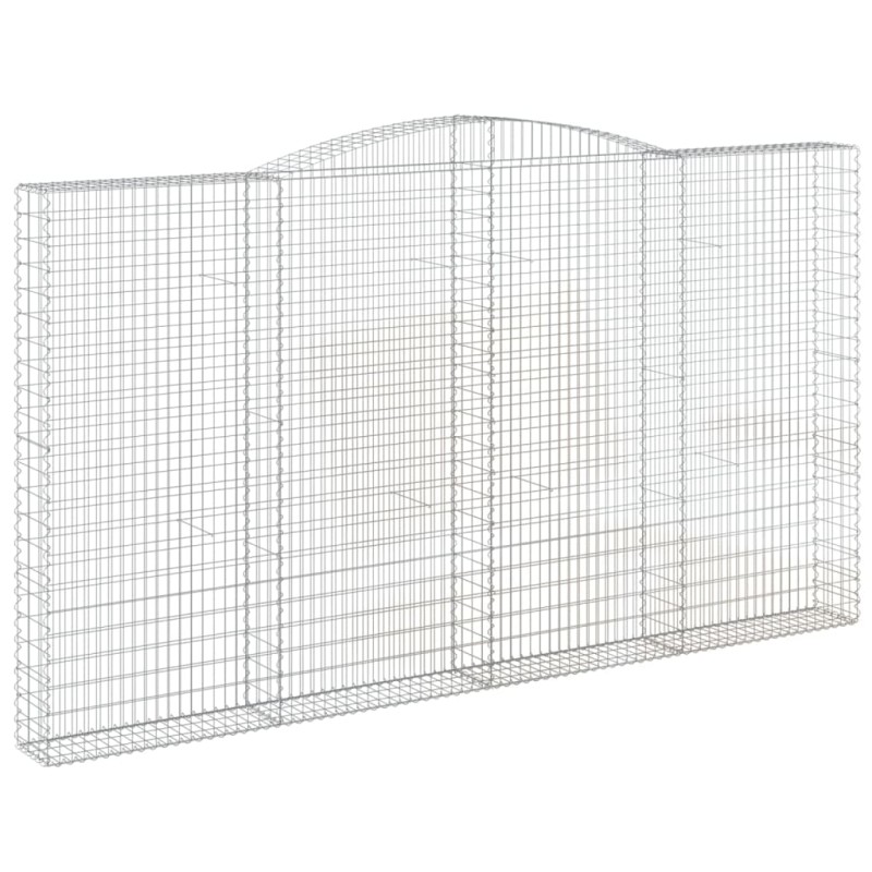 vidaXL Συρματοκιβώτιο Τοξωτό 400x30x220/240εκ. από Γαλβανισμένο Χάλυβα