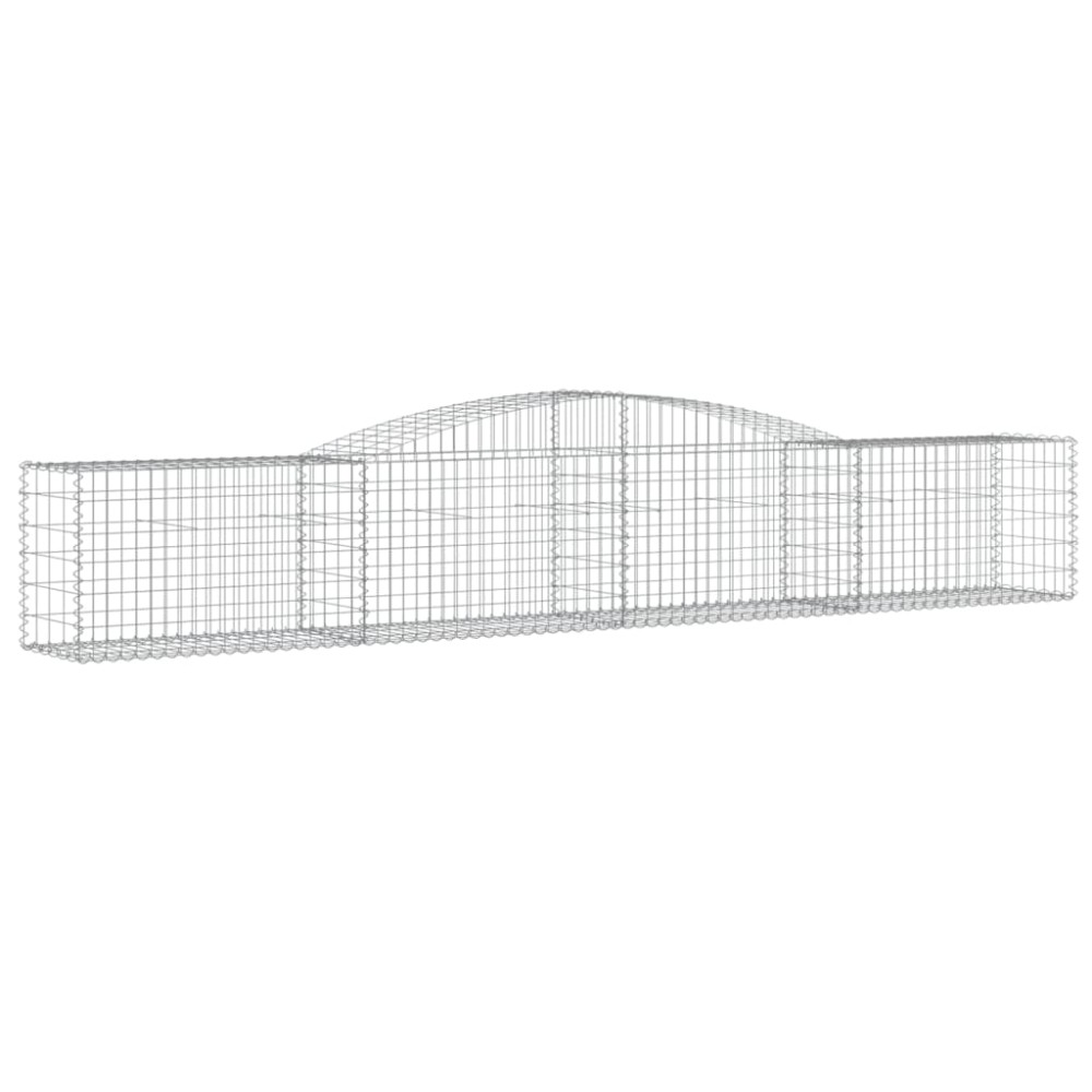 vidaXL Συρματοκιβώτιο Τοξωτό 400x50x60/80εκ. από Γαλβανισμένο Χάλυβα