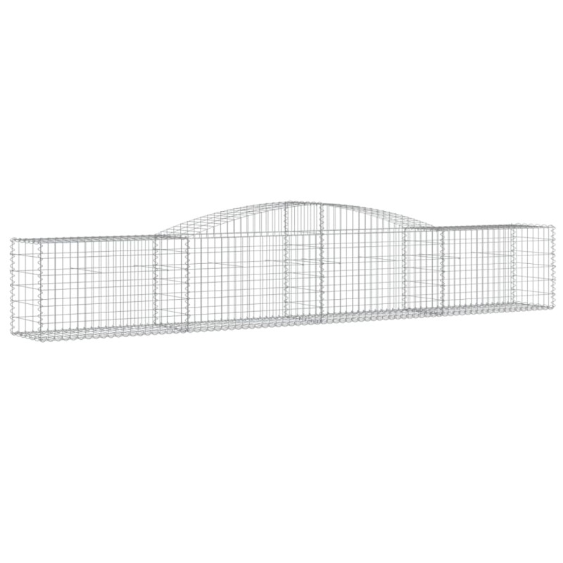 vidaXL Συρματοκιβώτιο Τοξωτό 400x50x60/80εκ. από Γαλβανισμένο Χάλυβα