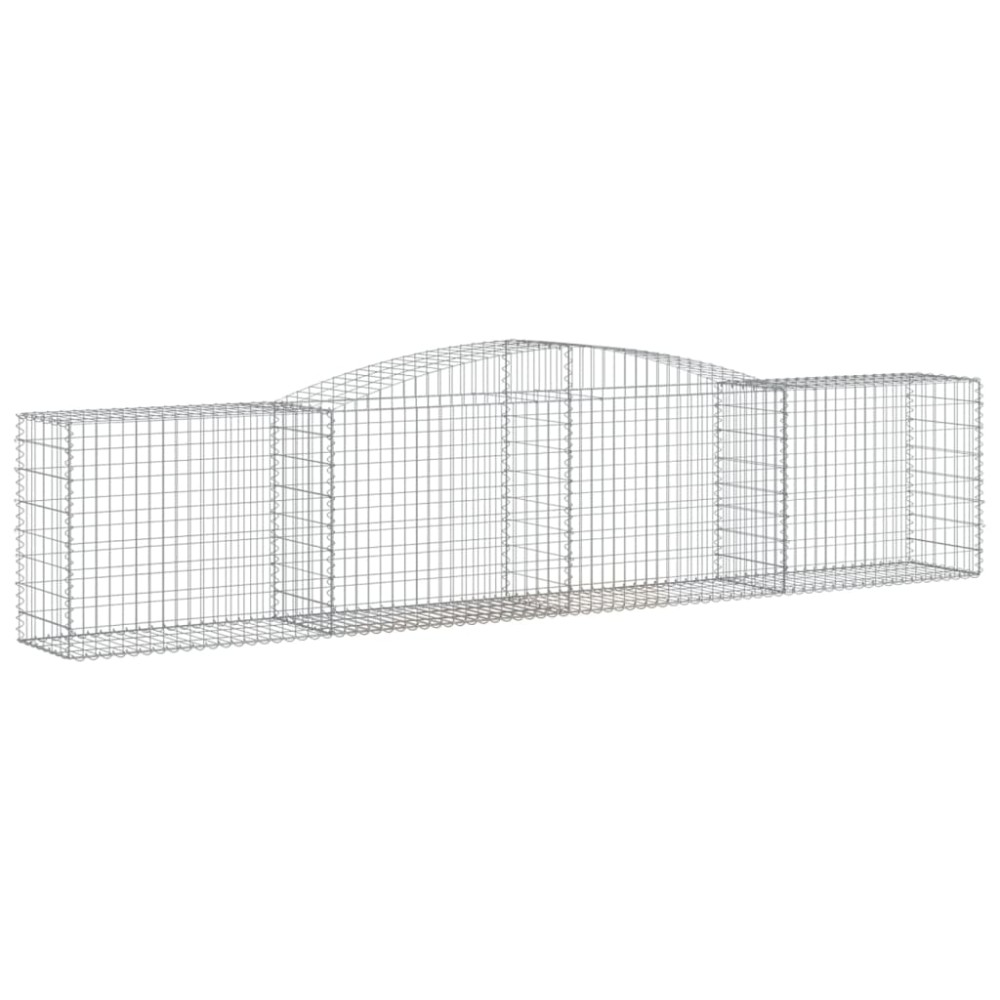 vidaXL Συρματοκιβώτιο Τοξωτό 400x50x80/100εκ. από Γαλβανισμένο Χάλυβα