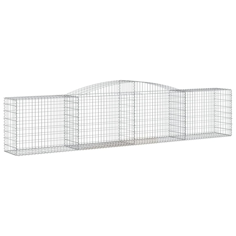 vidaXL Συρματοκιβώτιο Τοξωτό 400x50x80/100εκ. από Γαλβανισμένο Χάλυβα