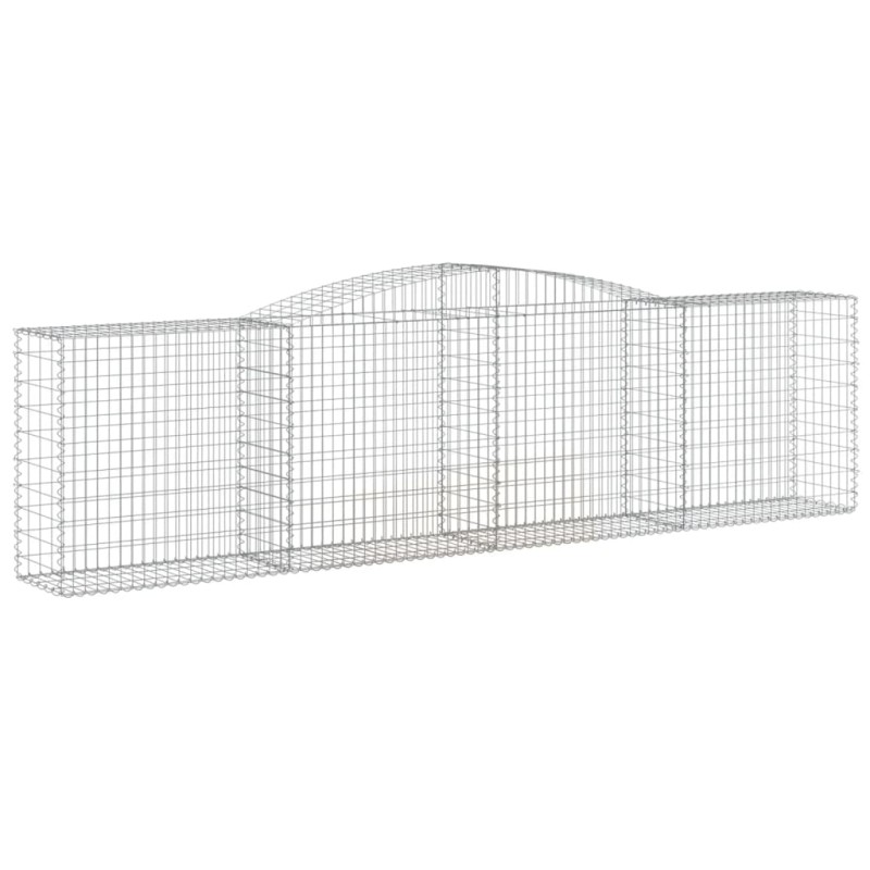 vidaXL Συρματοκιβώτιο Τοξωτό 400x50x100/120εκ. από Γαλβανισμένο Χάλυβα