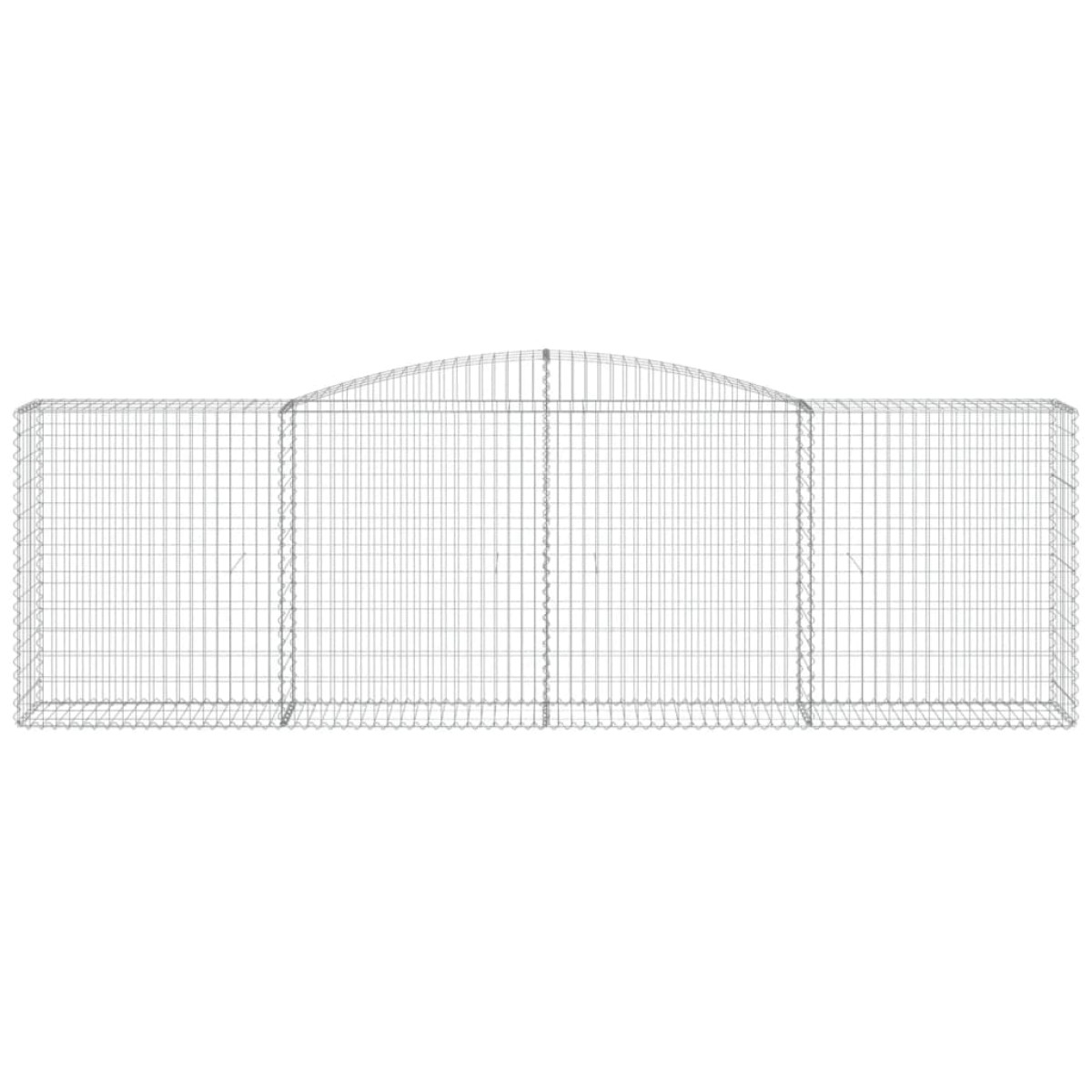 vidaXL Συρματοκιβώτιο Τοξωτό 400x50x120/140εκ. από Γαλβανισμένο Χάλυβα