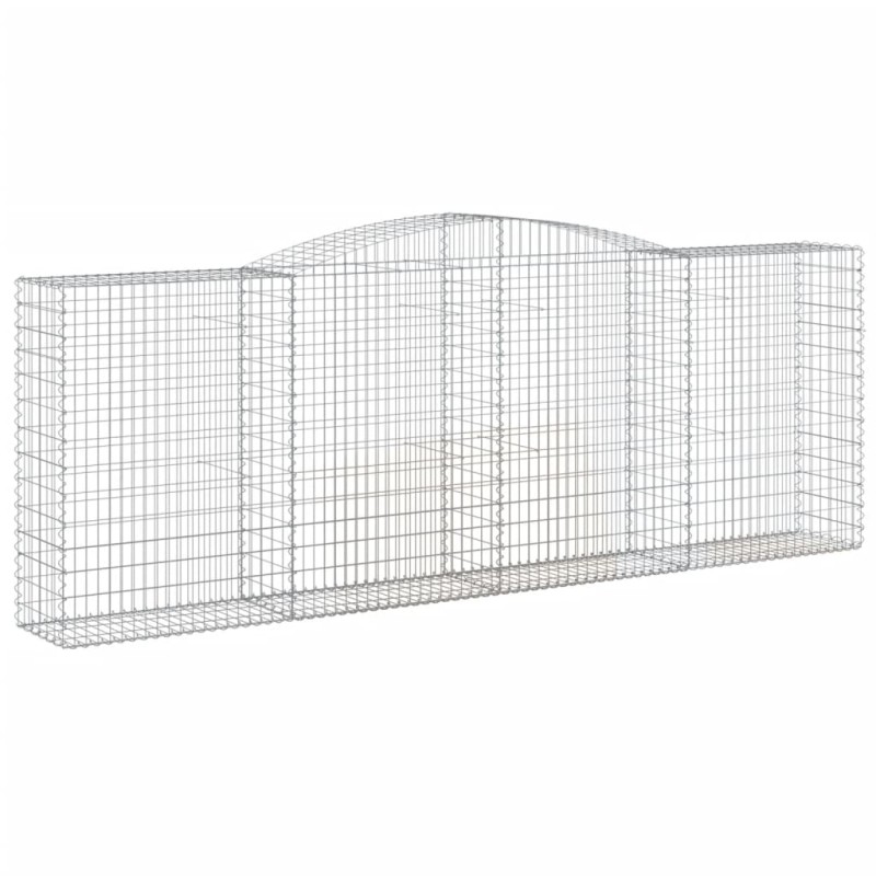 vidaXL Συρματοκιβώτιο Τοξωτό 400x50x140/160εκ. από Γαλβανισμένο Χάλυβα