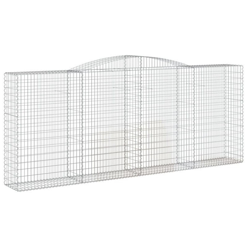 vidaXL Συρματοκιβώτιο Τοξωτό 400x50x160/180εκ. από Γαλβανισμένο Χάλυβα