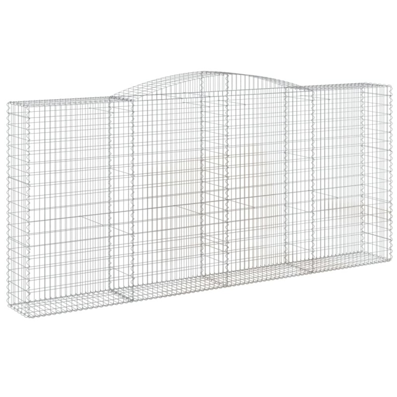 vidaXL Συρματοκιβώτιο Τοξωτό 400x50x180/200εκ. από Γαλβανισμένο Χάλυβα