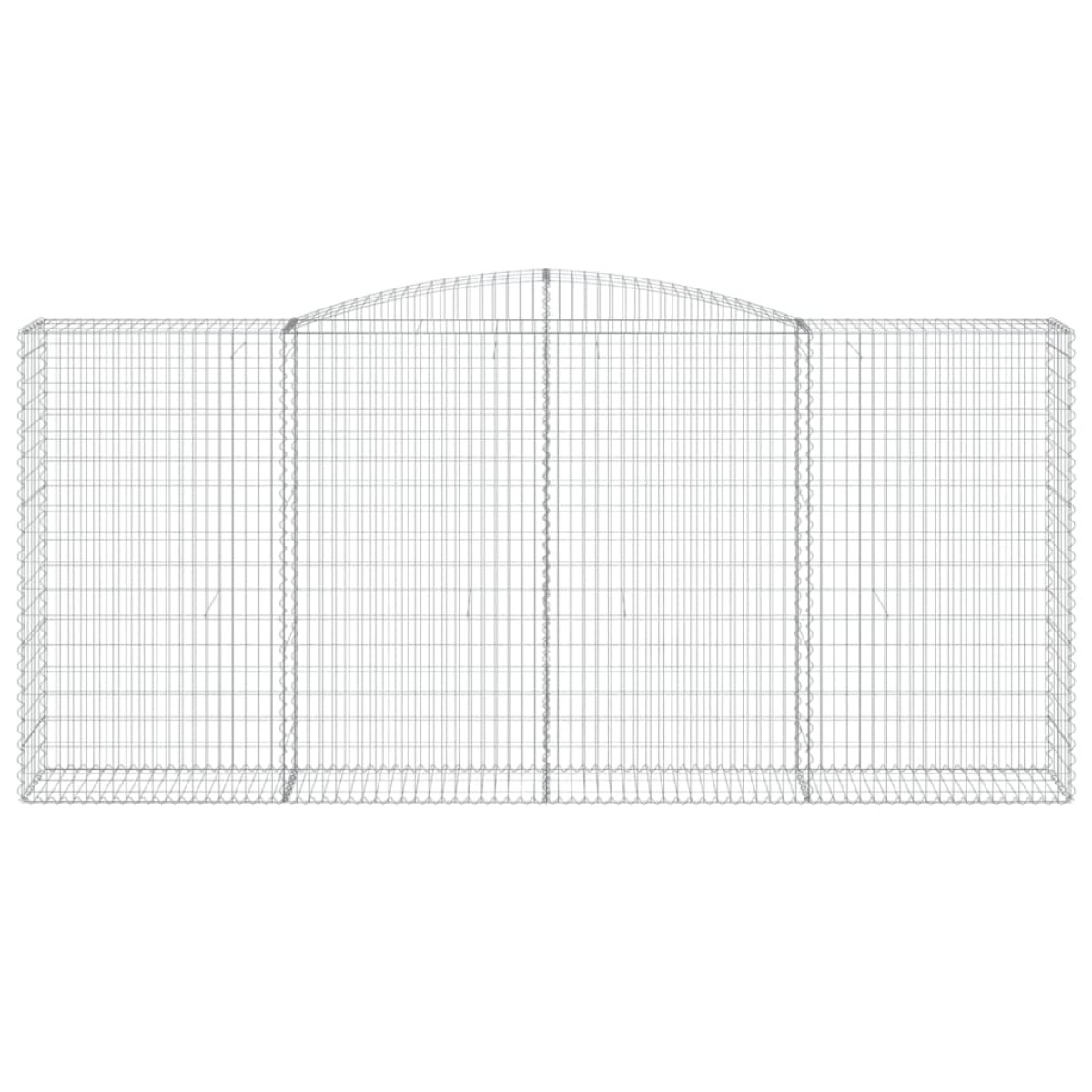 vidaXL Συρματοκιβώτιο Τοξωτό 400x50x180/200εκ. από Γαλβανισμένο Χάλυβα
